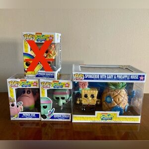 3 Retired SpongeBob Funko Pops